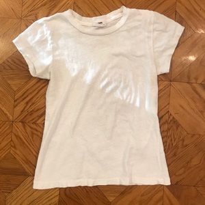 RE/DONE Hanes Optic White Slim Tee Small